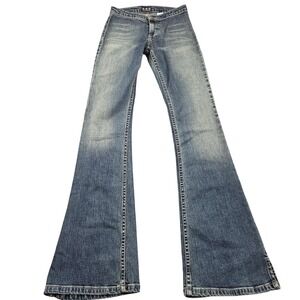 ABS By Allen Schwartz Jeans Womens 24x33 (26) Medium Wash Low Rise Flare Stretch